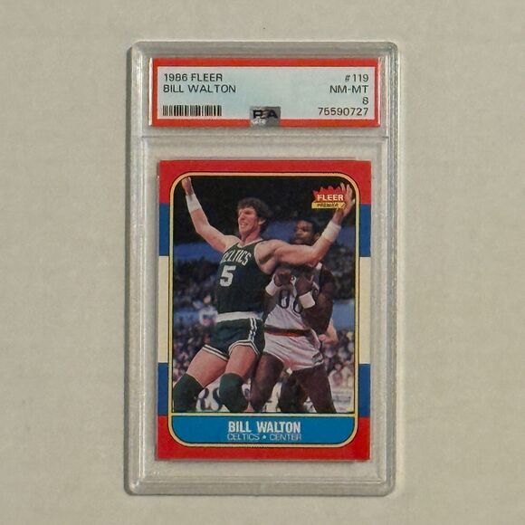 1986-87 FLEER BASKETBALL COMPLETE SET 1-132 11 stickers PSA Jordan Barkley Magic - Picture 15 of 16